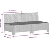  Vrtna sedežna garnitura 8-delna z blazinami siva poli ratan, (20667308) | Shoptok.si