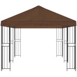 Paviljon s bočnim stranama 6 x 3 m Smeđa Poliester i čelik 190 | shoptok.hr