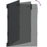 vidaXL Vrtna vrata Črna 105 x 125 cm Jeklo s prašnim premazom | Shoptok.si