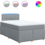 vidaXL Krevet s oprugama i madracem svjetlosivi 120x190 cm od tkanine | shoptok.hr