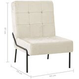 vidaXL stolica za opuštanje 65 x 79 x 87 cm krem bijela baršunasta | shoptok.hr