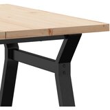  Stolić za kavu Y-oblika 80x80x45,5 cm od borovine i čelik | shoptok.hr