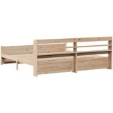  Posteljni okvir z vzglavjem 180x200 cm borovina, (21304474) | Shoptok.si