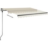  Ročno zložljiva tenda z LED lučkami 300x250 cm krem, (20728989) | Shoptok.si