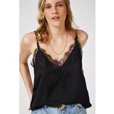  Women's Black Lace Flowy Strapless Blouse Cene
