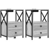  Noćni ormar 2 kom. Siva Sonoma 40 x 31 x 60 cm | shoptok.hr