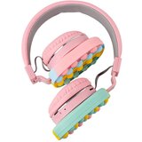 OXE Bluetooth brezžične otroške slušalke Pop It, roza | Shoptok.si
