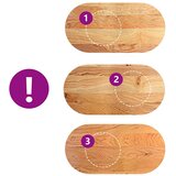 Stolna ploča svjetlosmeđa 100x50x4 cm ovalna masivna hrastovina | shoptok.hr