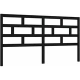  Uzglavlje za krevet crno 206 x 4 x 100 cm od masivne borovine | Eponuda.ba