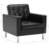  Naslanjač črno umetno usnje | Shoptok.si