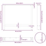  Noge za blagovaonski stol Prirodni čelik 2 kom 100 x (72-73) cm Čelik | shoptok.hr
