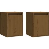  Zidni ormarići 2 kom boja meda 30x30x40 cm od masivne borovine | shoptok.hr