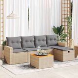 vidaXL 6-dijelni set vrtnih sofa s jastucima bež od poliratana | shoptok.hr