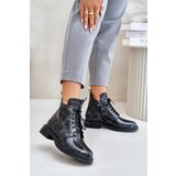 S. BARSKI Leather Patent Women's Ankle Boots Insulated With Zipper D&A | Shoptok.si