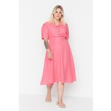 Trendyol Curve Pink Gipe and Button Detailed Woven Dress Cijene