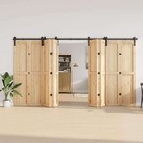  Komplet opreme za drsna vrata 400 cm jeklo črne barve, (22046631) | Shoptok.si