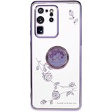 INORCO Za Samsung Galaxy S20 Ultra TPU ovitek s cvetličnim vzorcem, galvaniziran ovitek za telefon s stojalom, (22036497) Cene