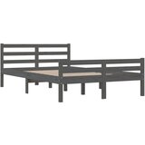  Posteljni okvir siv iz trdnega lesa 140x200 cm, (20643429) | Shoptok.si