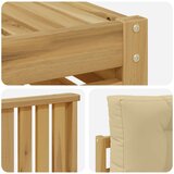  Set vanjskih sofa 5 kom. Bijela i bež Poliester | shoptok.hr