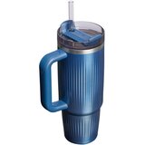 Stanley Quencher H2.O FlowState™ Fluted Tumbler tumbler od nehrđajućeg čelika sa slamkom srednji Glacial Blue Shine 890 ml | shoptok.hr