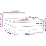  Box spring s madracem svjetlosivi 140x200 cm od tkanine | shoptok.hr