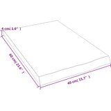  Zidna polica svjetlosmeđa 40x60x(2-4) cm obrađena hrastovina | shoptok.hr