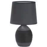 Candellux Lighting Tamno siva stolna lampa s tekstilnim sjenilom (visina 35 cm) Ambon –