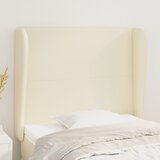  Uzglavlje s ušima krem 103x23x118/128 cm od umjetne kože | shoptok.hr