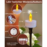 HJINGCHEN 6x Polnilne LED čajne svečke z daljincem | Shoptok.si