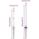  Stup za ogradu 26 pcs Siva 3,2 x 3,2 x 145 cm | shoptok.hr