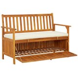  Vrtna klupa za pohranu od masivnog bagremovog drva 120 x 63 x 84 cm | Eponuda.com