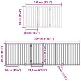 vidaXL Ograda za pse z vrati zložljiva 9 panelov črna 450 cm les | Shoptok.si