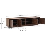 Kave Home Rjava TV omarica v orehovem dekorju 200x47x40 cm Onix – | Shoptok.si