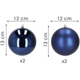  Set Kuglica za Božićno Drvce Springos® 12 cm - 4 komada | shoptok.hr