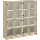 Maison Chic Knjižna omara - Knjižni regal z vrati sonoma hrast 136x37x142 cm inženirski les, (21725061) | Shoptok.si