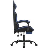  Igraća stolica od umjetne kože s osloncem za noge crno-plava - Crna i plava 1 Sa naslonom za noge | shoptok.hr