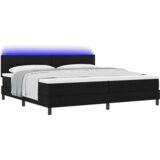 vidaXL Krevet s kutijom s madracem i LED, crni, 200x200 cm, tkanina | shoptok.hr