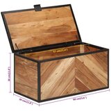 vidaXL Kutija za pohranu 60x30x30 cm masivno drvo bagrema i željezo | Eponuda.com