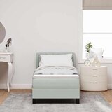 vidaXL Postelja Box Spring s Blazino Svetlo Siva 80x200 cm, (22052440) | Shoptok.si
