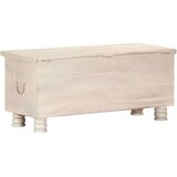  Kutija za pohranu bijela 110x40x45 cm masivno bagremovo drvo | shoptok.hr