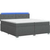 Krevet s box springom, madracem i LED-om Tamnosiva 200 x 200 cm | shoptok.hr