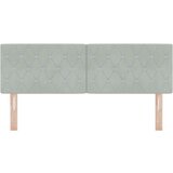 vidaXL Naslon za glavu s kristalnim gumbima, tufted, svjetlosiva, 140 cm, baršun | shoptok.hr