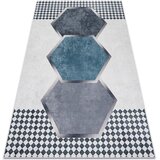 RugsX Preproge ANDRE 1863 pralna preproga diamanti, kocka geometr 80x150 cm Bela | Shoptok.si