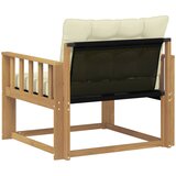  Set vanjskih sofa Čvrsto drvo akacije i Textilene Bijela i krem | shoptok.hr