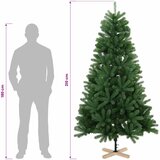  Umjetno božićno drvce 210 cm PVC i masivna borovina Zelena | shoptok.hr