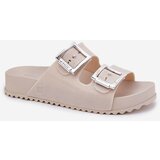 Zaxy Scented Ladies Slippers With Buckles And Glitter Beige | shoptok.hr