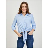 Orsay Light blue lady shirt with knot - Ladies