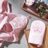 BabyOno rukavica za pranje bambus Leptir, roza | shoptok.hr