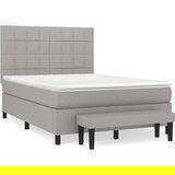 The Living Store Box spring posteljni z vzmetnico svetlo siv 140x190 cm blago - Box Spring Postelja, (21503830) | Shoptok.si