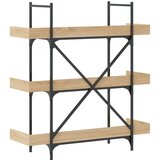  Regal za knjige s 3 razine boja hrasta 100x33x108 5 cm drveni | shoptok.hr